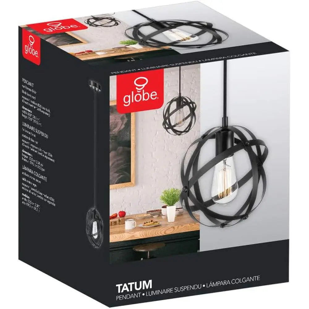Luminaire à suspension industrielle vintage en bronze foncé avec cordon en tissu