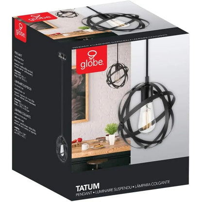 Luminaire à suspension industrielle vintage en bronze foncé avec cordon en tissu