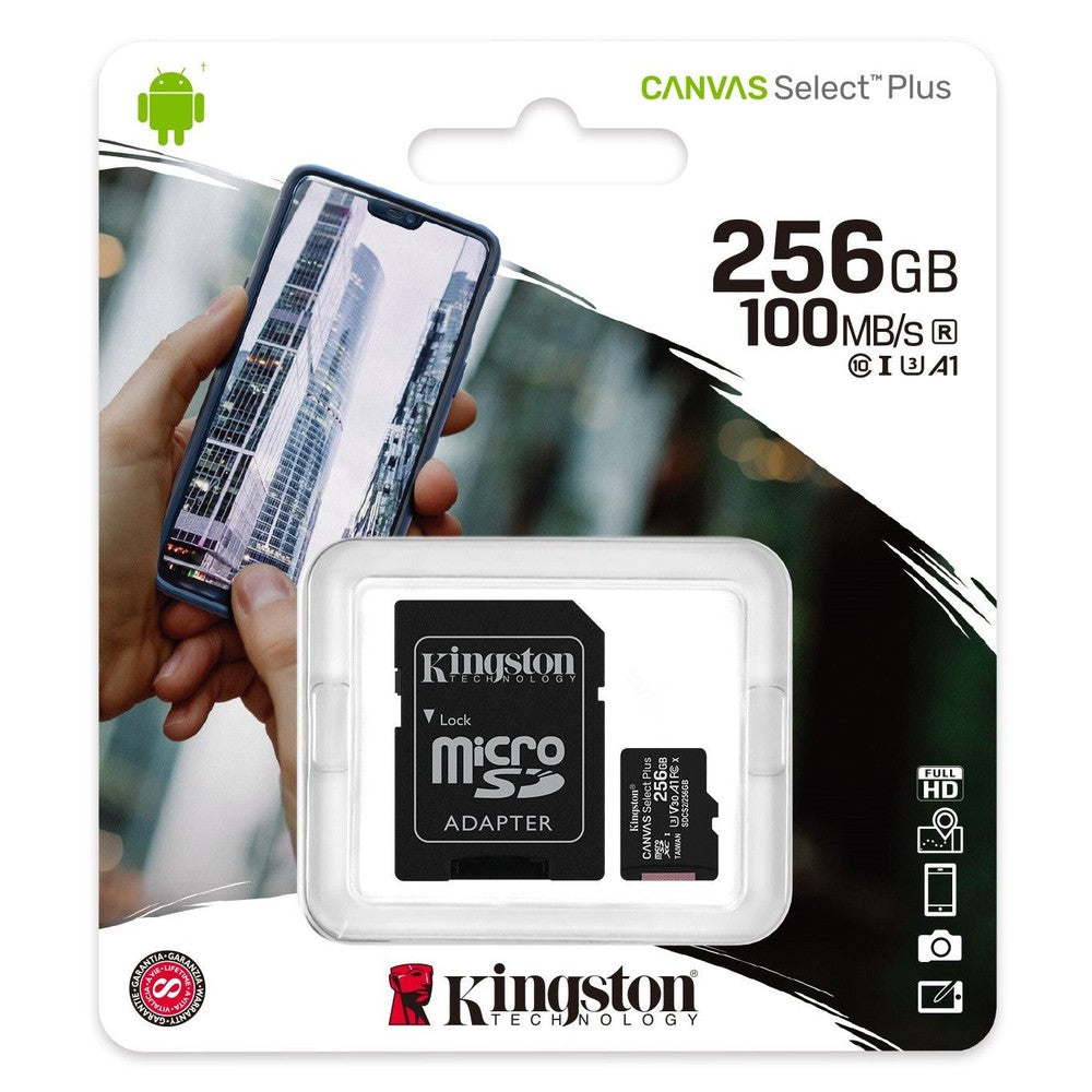 Carte microSD Kingston Canvas Select Plus 256Go