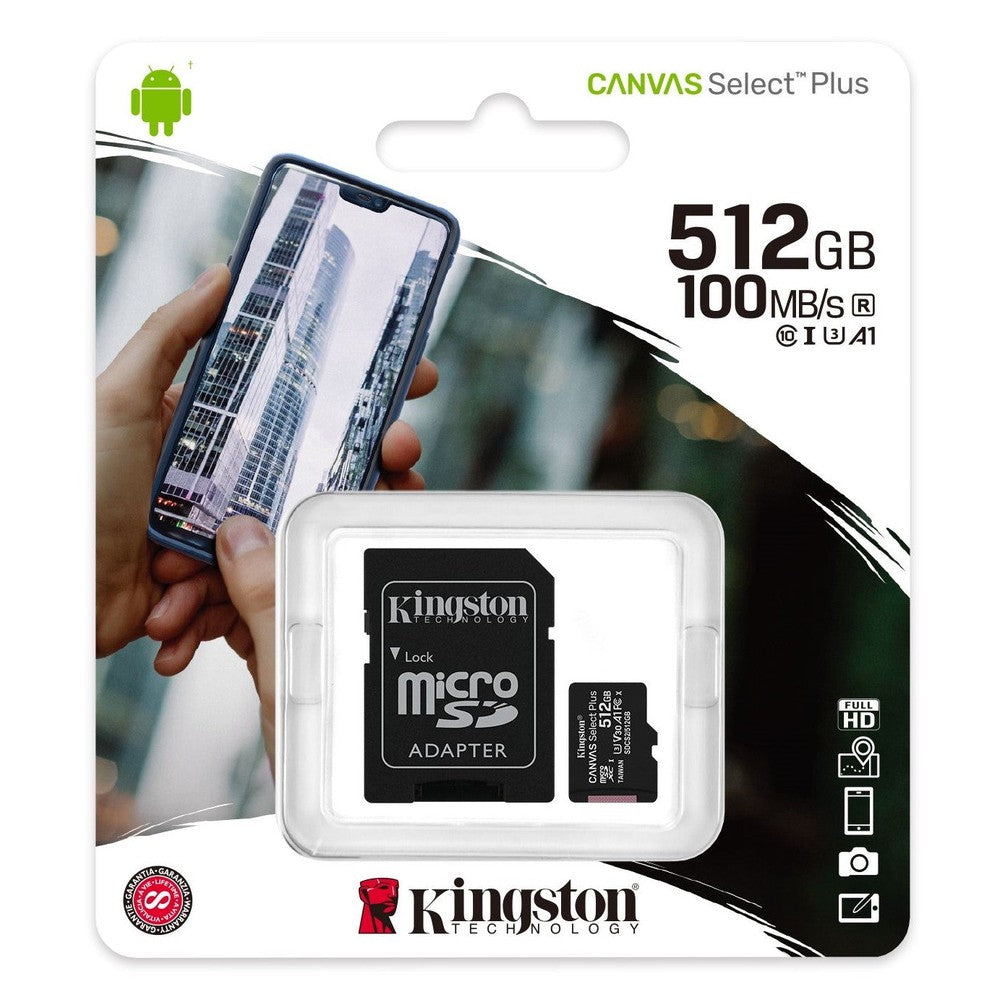 Carte microSD Kingston Canvas Select Plus 512Go