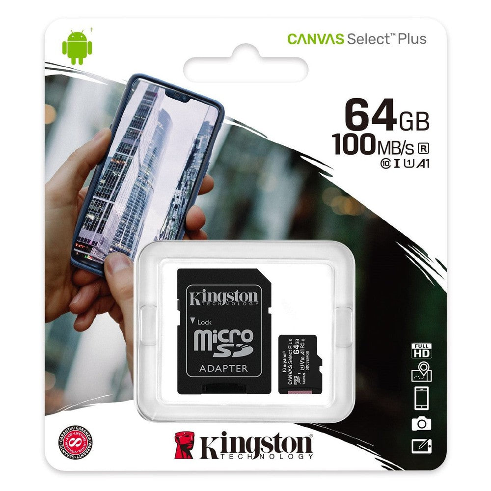 Carte microSD Kingston Canvas Select Plus 64Go