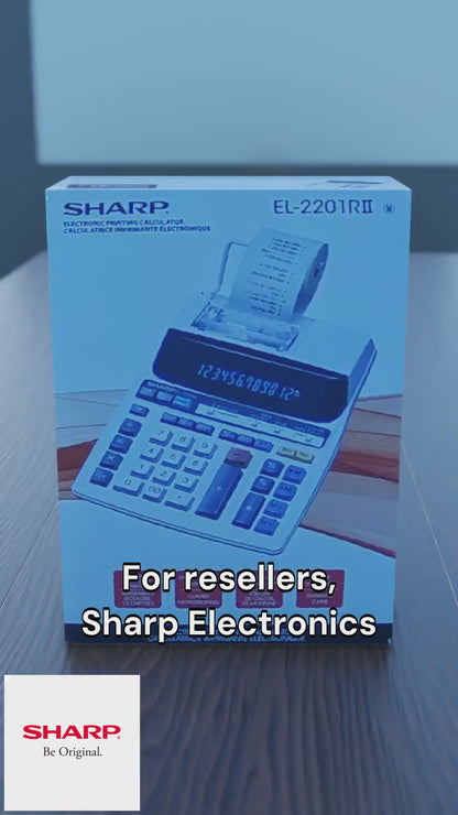 Sharp EL-2201RII — Calculatrice imprimante fluorescente 12 chiffres, bicolore