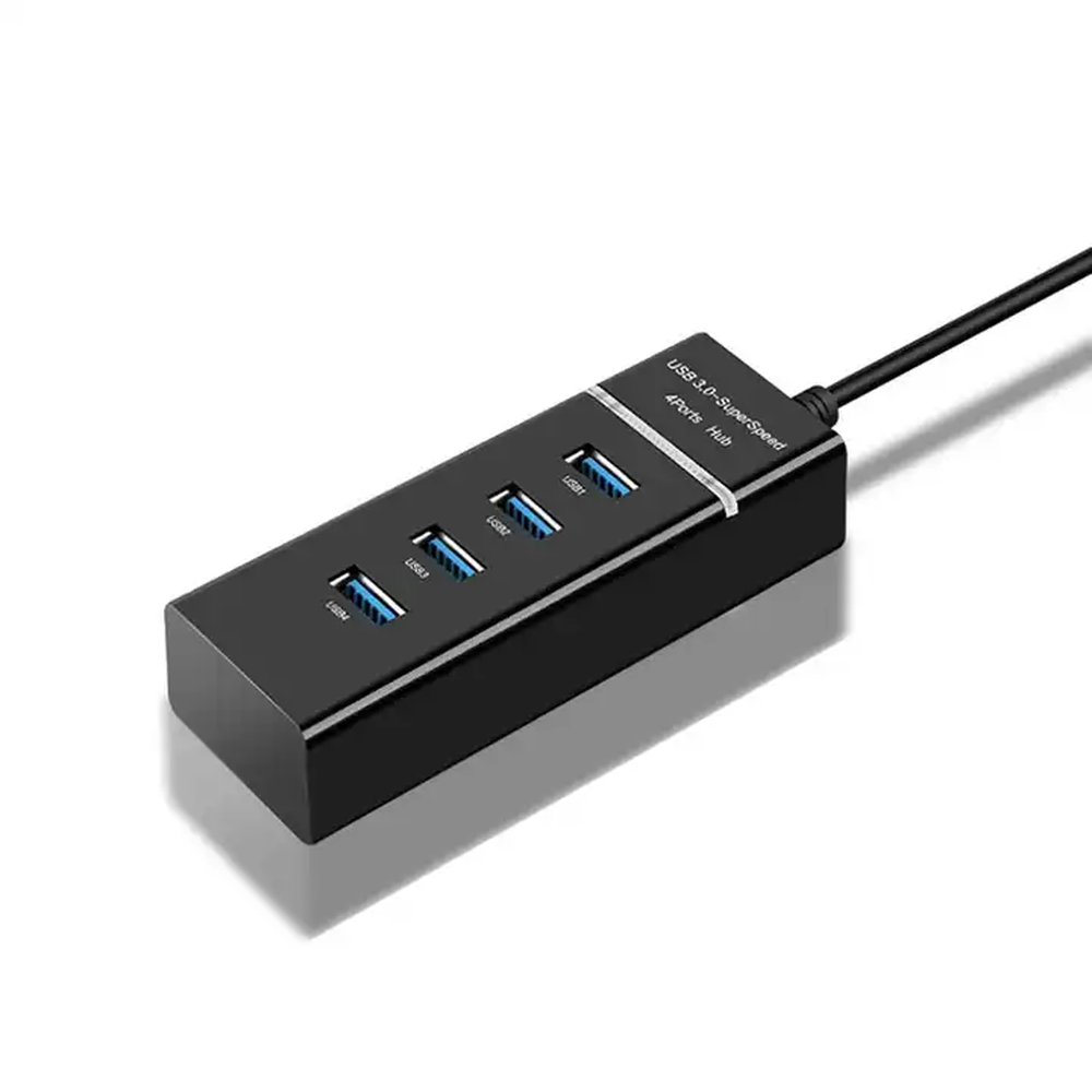 Concentrateur USB 3.0 4 en 1 - noir