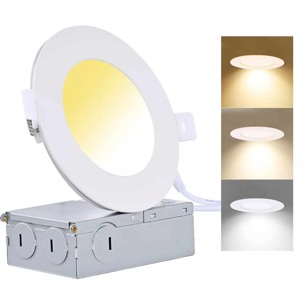 Luminaire encastré blanc 4'' 9W avec CCT ajustable