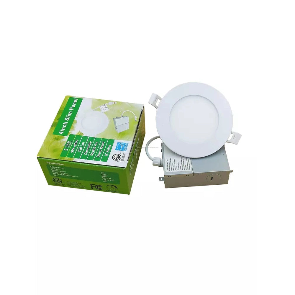 Luminaire encastré blanc 4'' 9W avec CCT ajustable